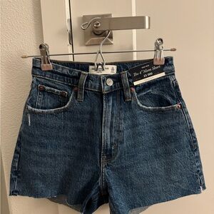 Abercrombie & Fitch Blue Jean Shorts High-Waisted Vintage Style